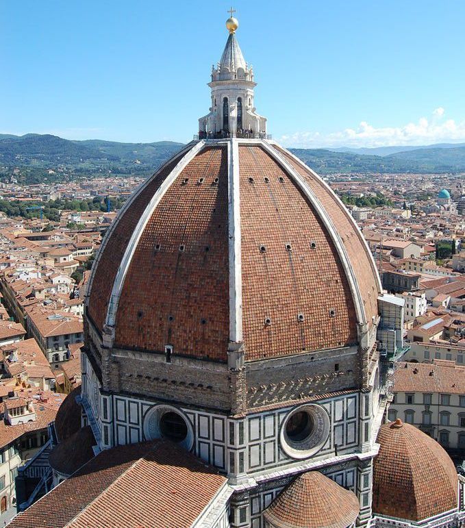 <ul><li><p>Created Cathedral of Florence’s dome</p></li><li><p>Rediscovered the science of perspective &amp; studied Roman architecture</p></li></ul><p></p>
