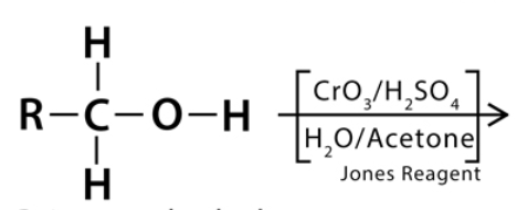 <p>What does Jones reagent oxidize a primary alcohol to?</p>