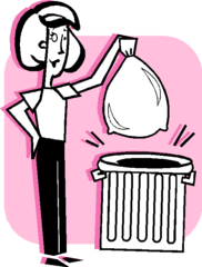 the trash