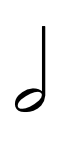 <p>A note with the duration of 2 beats.</p>
