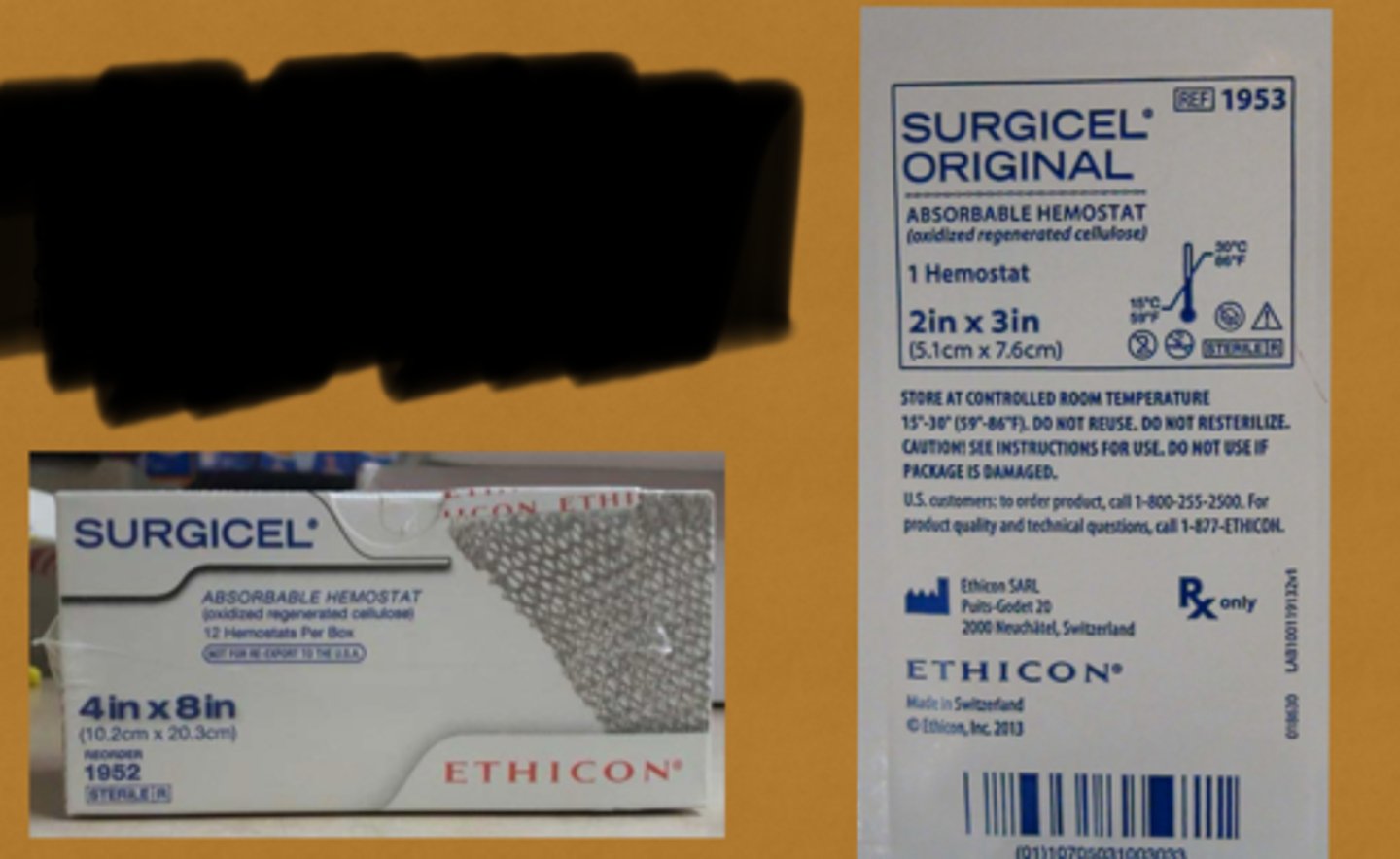 <p>Surgicel is oxidized regenerated cellulose used for hemostasis.It is used to control bleeding when ligation or other conventional methods are impractical. It is plant based.</p>