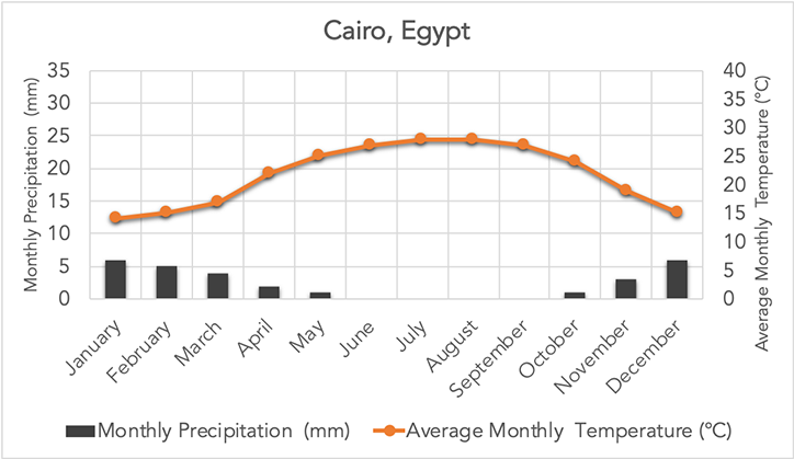 <p>Hot temperatures during the daytime, but cold at night.</p><p>Very low precipitation (&lt;300 mm per year).</p>