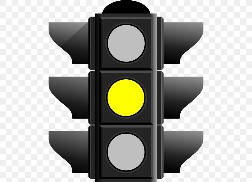A steady yellow light or arrow means “caution.” The signal is about to turn red. Do not enter the intersection if you can stop safely before doing so. If you cannot stop safely, proceed through the intersection with caution. If you are waiting in the intersection to make a turn, and the signal turns from yellow to red, complete the turn as soon as it is safely possible. Do not back up.
