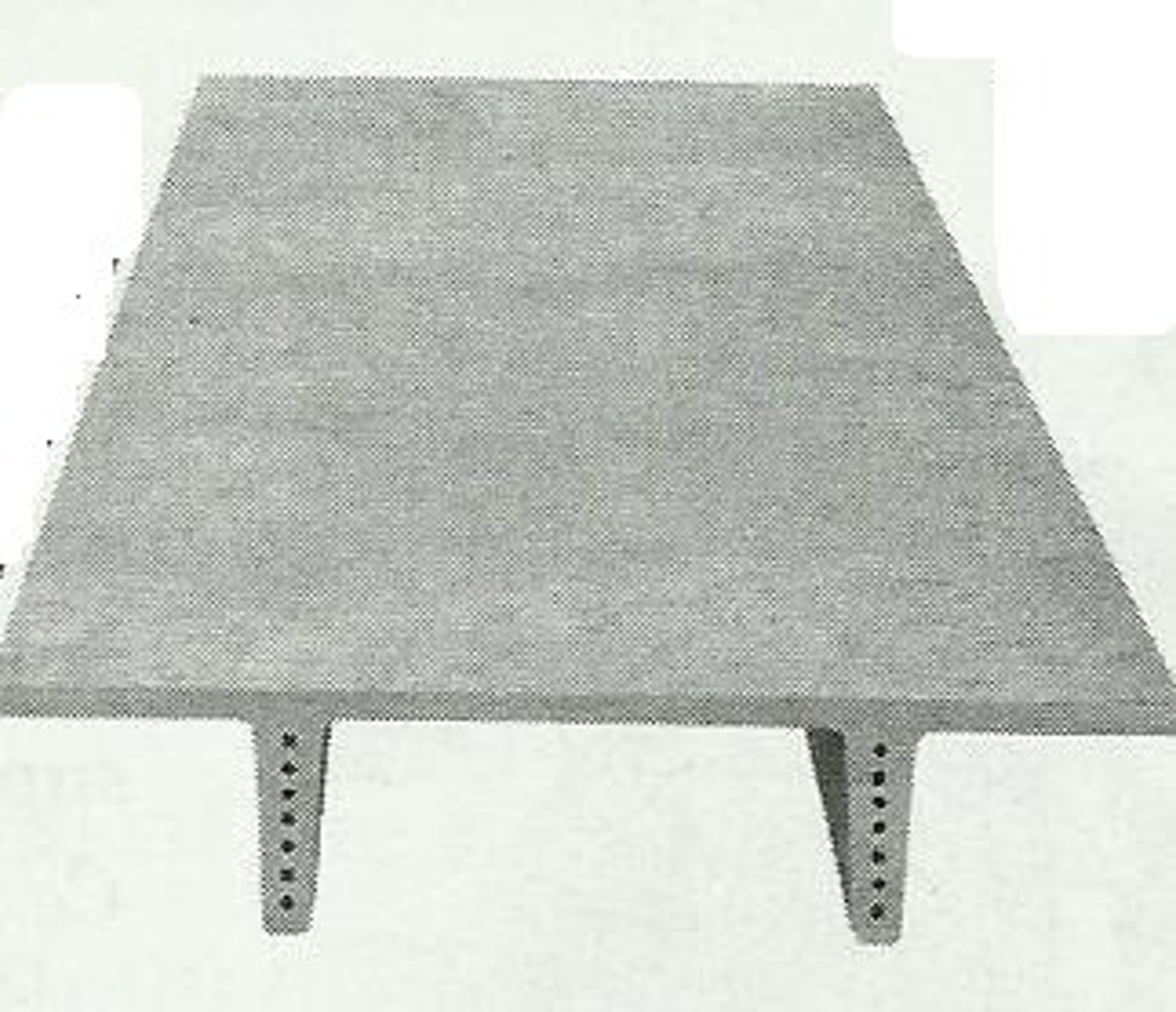 <p>a precast, prestressed concrete slab having two stems and a broad cross section resembling the capital letters TT</p>