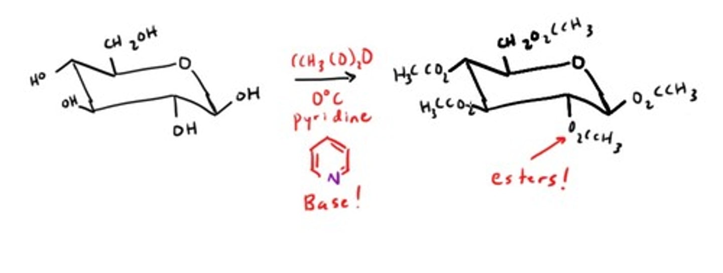 <p>All hydroxyl groups will be esterified!</p>