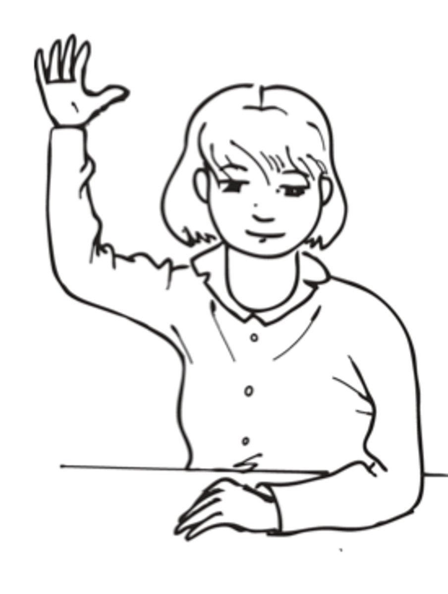 <p>He raises his hands in the air</p>