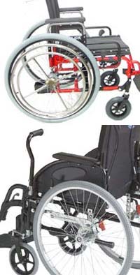 <p>-Individual can propel and steer W/C using cane-like device on one side</p><p>-Useful for clients with hemiplegia or a single UE amputation</p>
