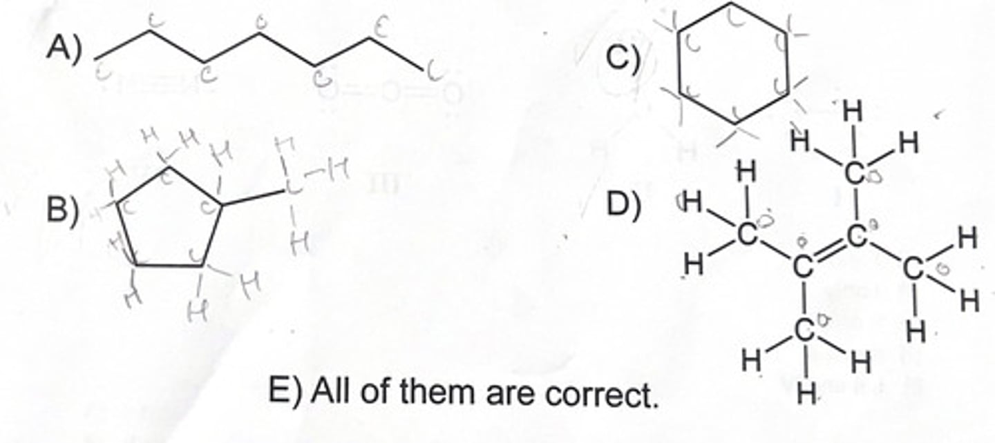 <p>Which of the following is not a valid representation of C6H12?</p>