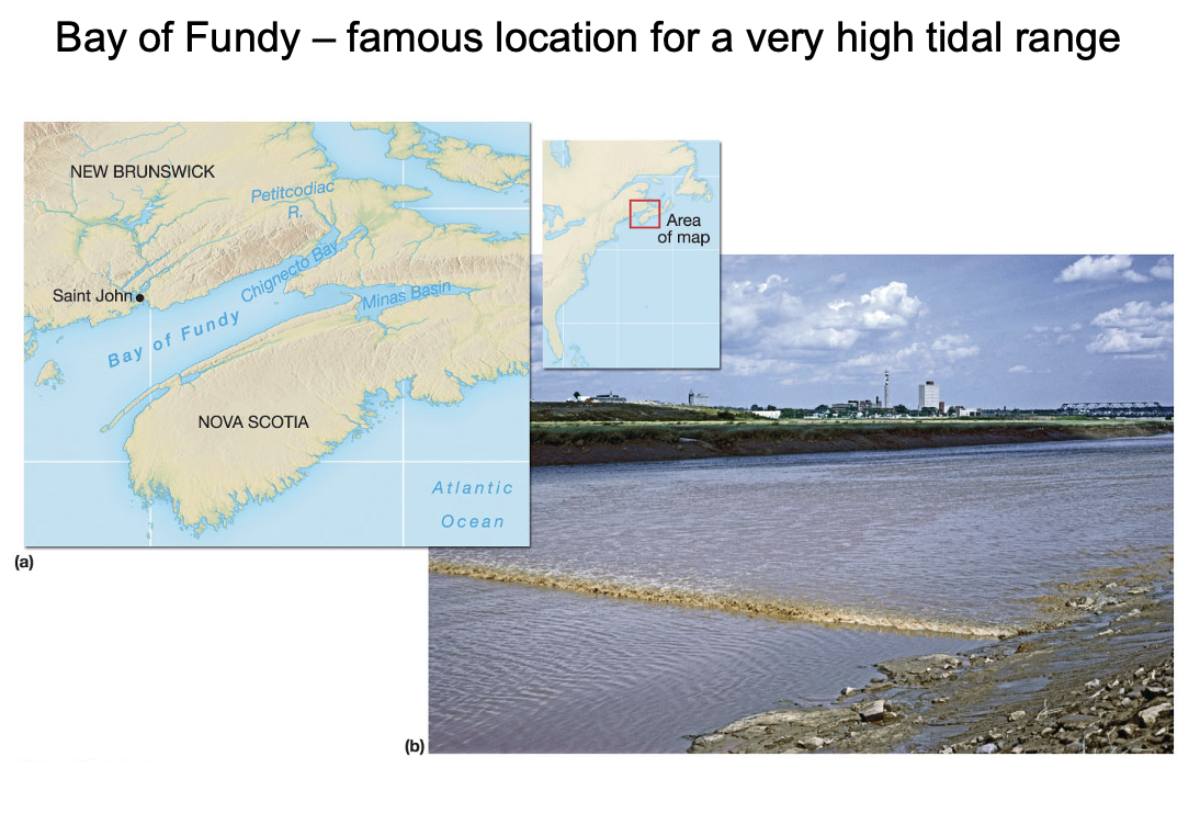 <p>where are the highest tidal ranges in the world located?</p>