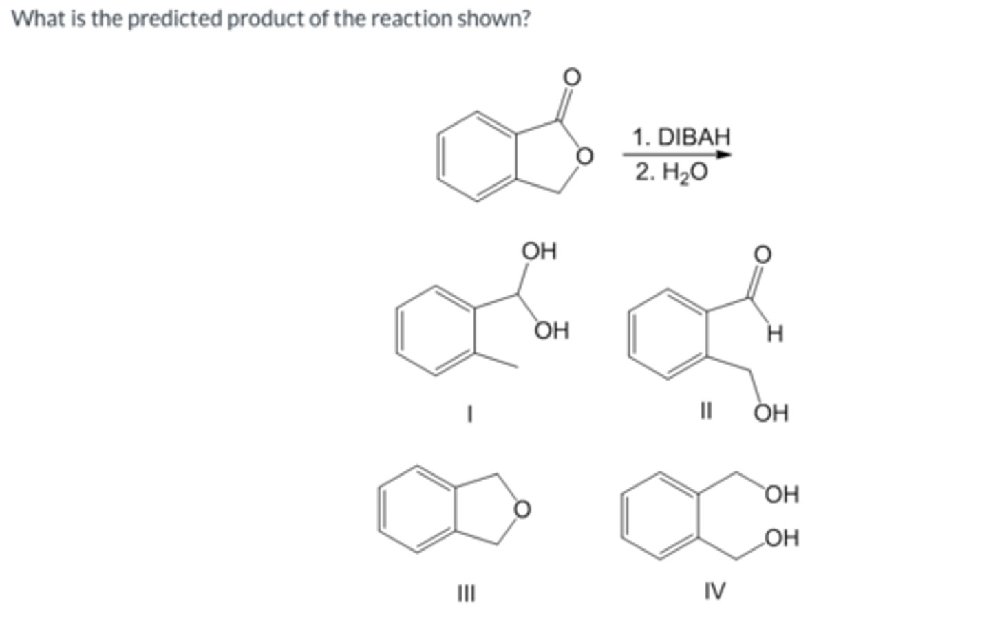 <p>What is the predicted product of the reaction shown?</p>