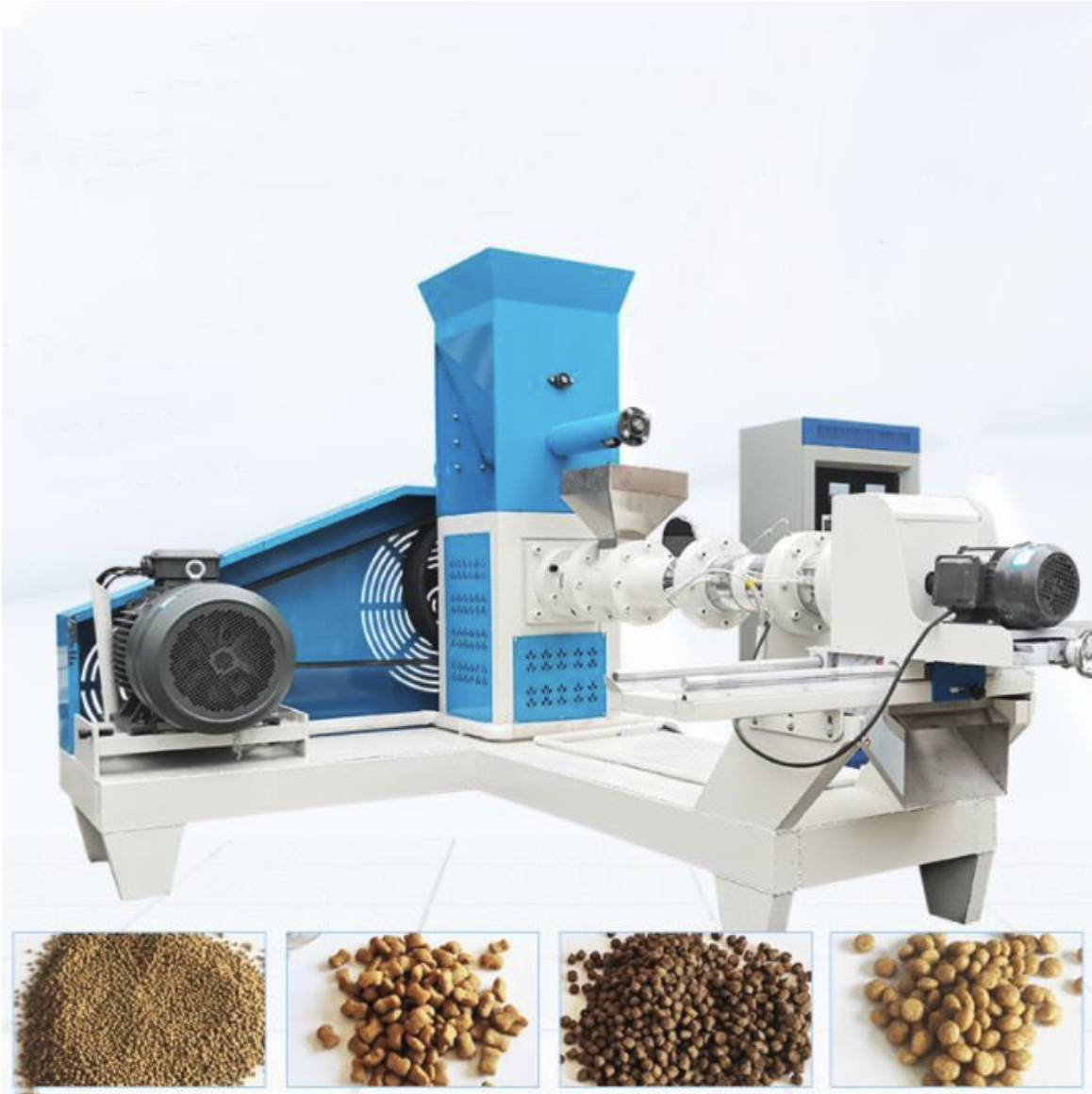 <p>Type of feed processing.</p><p>Heat and steam added, mash pushed out a die at extremely high pressure.</p><p>Most commonly seen in pet food and aquaculture feeds.</p>