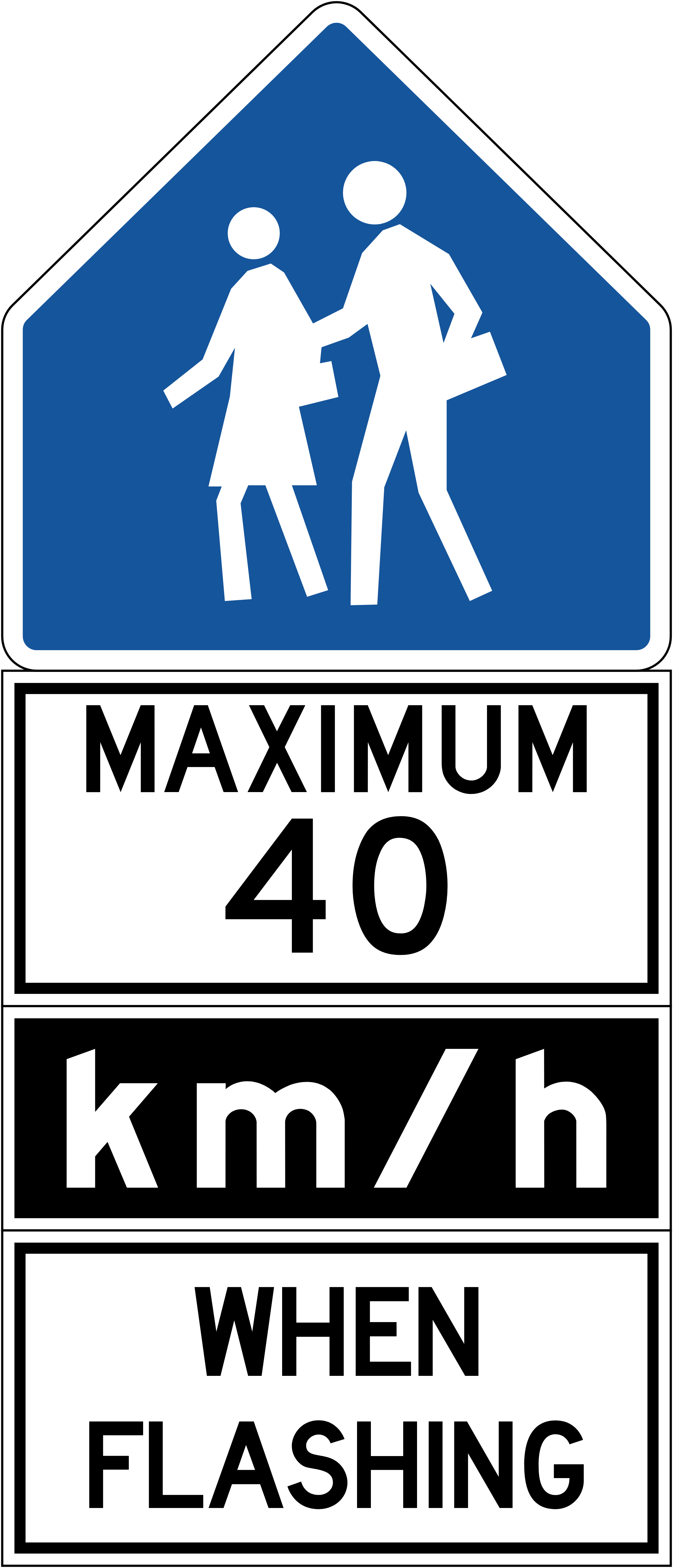 <p>What does this sign mean regarding speed limits in a school zone?</p>