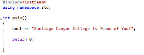 <p>Examine the following code and determine the output of the program:</p><p><br>What would be displayed on the screen if this was an actual program?</p>