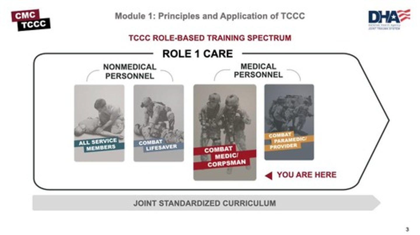 <p>It implements standardized combat casualty care training for all Service members.</p>
