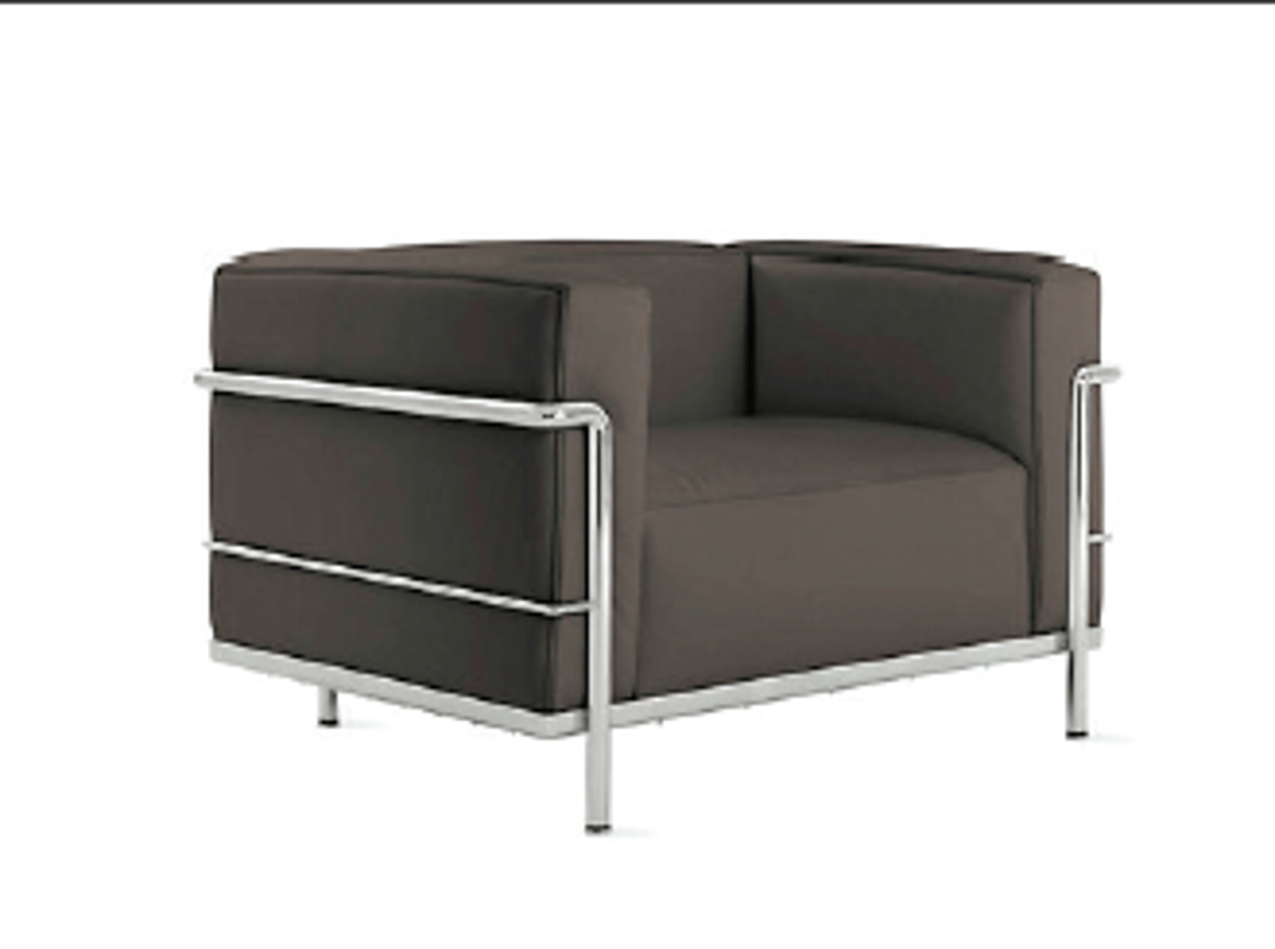 <p>Material: leather upholstery, chrome steel frame</p><p>Dimensions:</p><p>39" x 28.7" x 24.4"</p><p>SH: 15.75"</p>