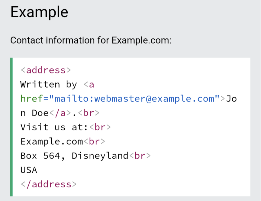 <p>Defines contact information for the author/owner of a document.</p>