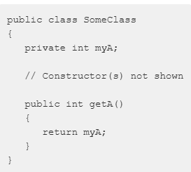<p><span><span>Consider the following partial class definition. </span></span>Which of the following methods can be added to&nbsp; <span><em><span>SomeClass</span></em></span>&nbsp; to allow other classes to modify the value of&nbsp; <span><em><span>myA</span></em></span>?</p>