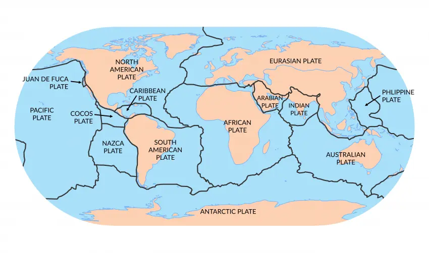 <p>Tectonic plates</p>