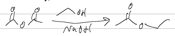 <p>acid anhydride → ester</p>