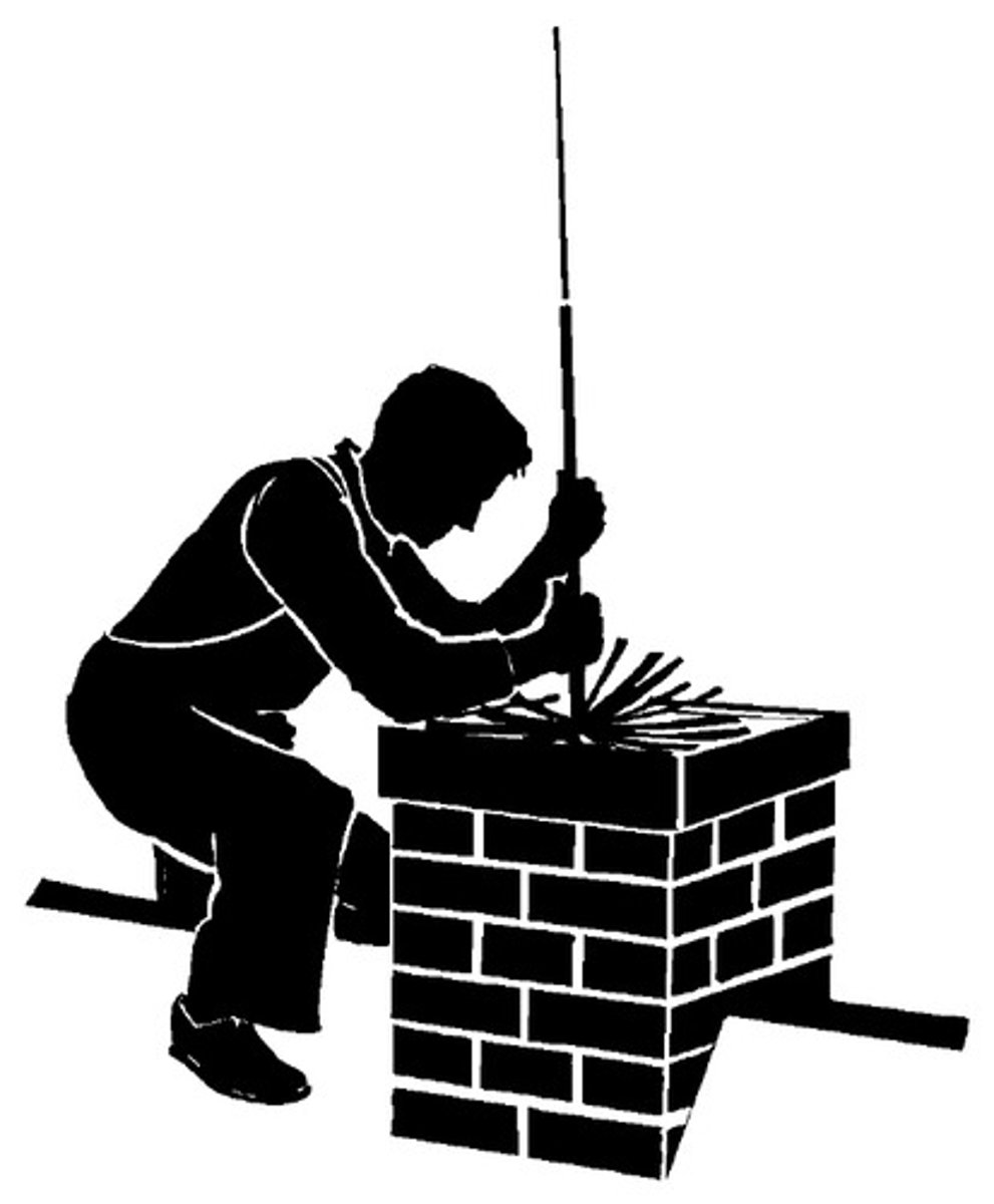 <p>to sweep (a chimney)</p>