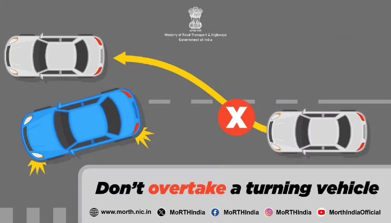 <p><strong>Don’t attempt to overtake when you are at/approaching the following:</strong></p><ul><li><p>Pedestrian crossing</p></li><li><p>Junction or intersection</p></li><li><p>Corner or a bend</p></li><li><p>Brow of a hill</p></li><li><p>Double white lines</p></li></ul><p>Additionally, <strong>don’t attempt to overtake others when you yourself are being overtaken, and don’t race with the overtaking vehicle.</strong></p>