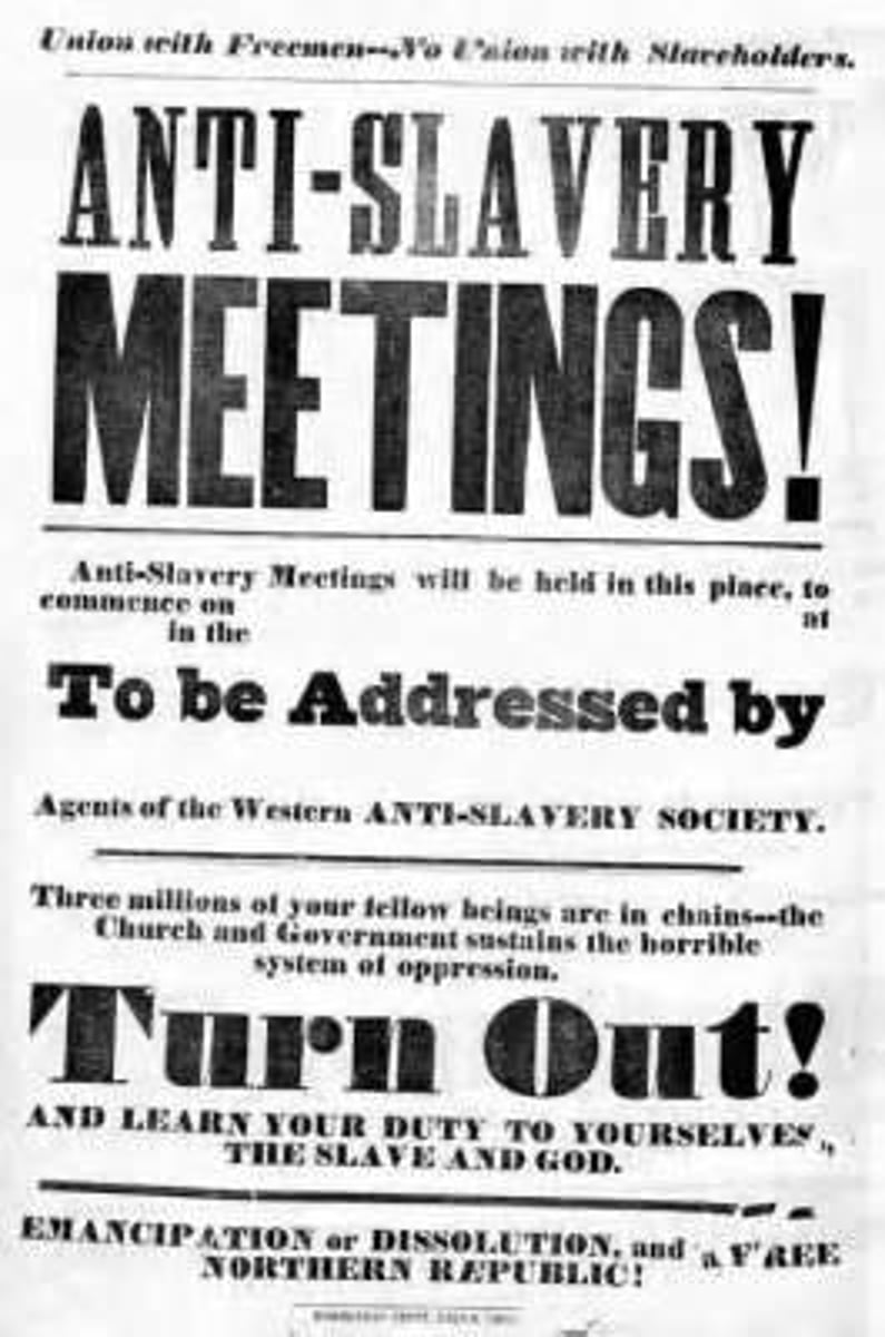 <p>A person who wanted to end slavery in the United States</p>