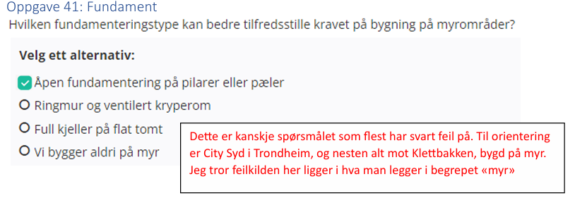 <p>Åpen fundamentering på pilarer eller pæler</p>