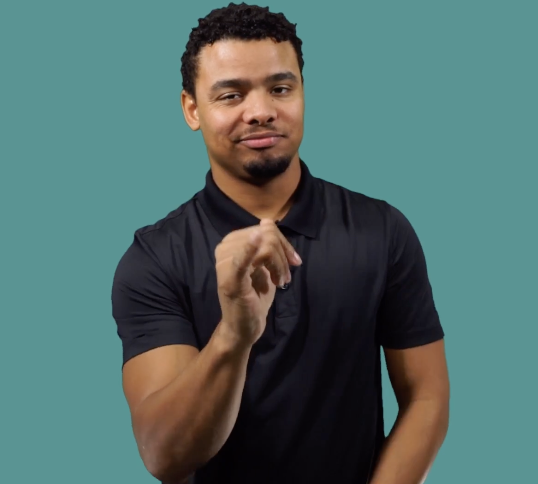 <p>Sign “Nice to meet” first; then place left hand in “Y” handshape with thumb pointing toward you and move hand forward and backward</p>