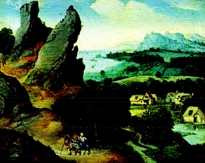 <p>(monocular cues )</p><ul><li><p><span>when objects in landscape are clearer they are closer to the observer but when they are hazy they are closer to the horizon (farther from observer)</span></p></li></ul>