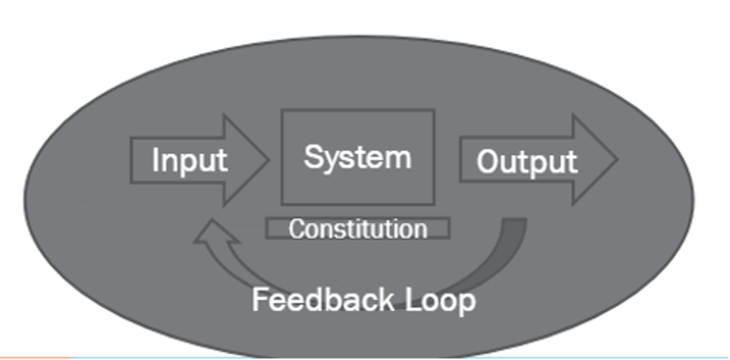 <p>- proposed that political systems function similarly to environmental systems</p><p>- created the The Environment Model which is divided by demographics making up nation's culture (groups like age/sex/SES/etc.)</p>