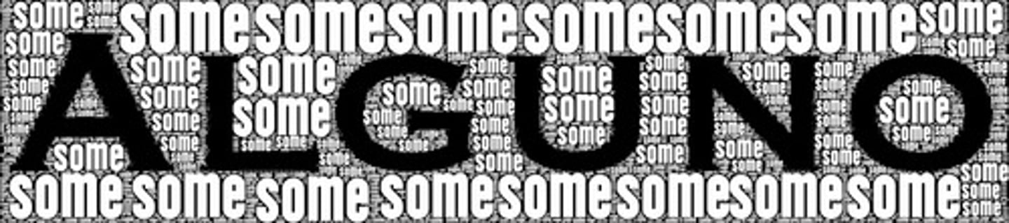 <p>some, something</p>