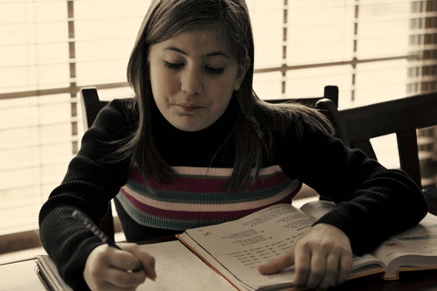 <p>attentive and persistent in doing something</p>