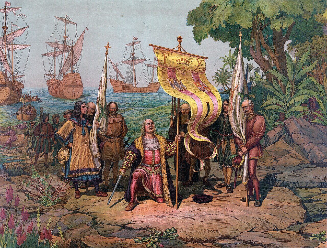 <p>Columbus lands in the New World, and Spain completes the Reconquista and kicks out the Jews and Moors</p>