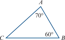 <p>find the value of the unknown angle. use a + b + c = 180°</p>