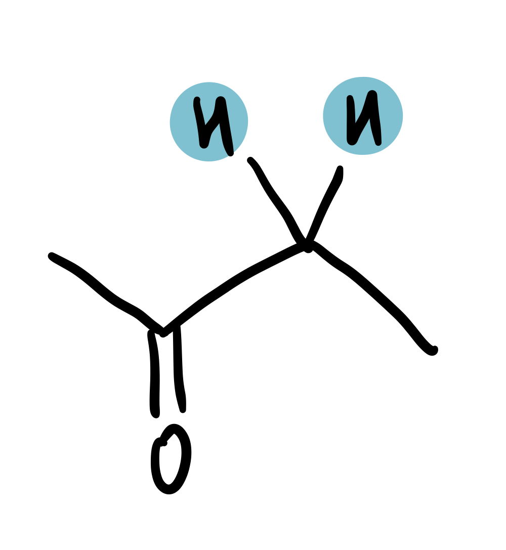 <p>Ketone-adjacent</p>