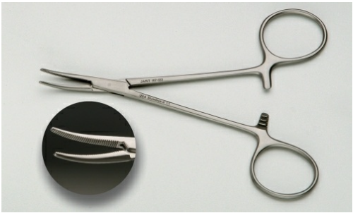 <p>halstead forceps</p>