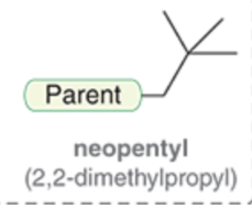 <p>A five-carbon alkyl functional group, derived from neopentane, characterized by a primary carbon at the attachment point bonded</p>