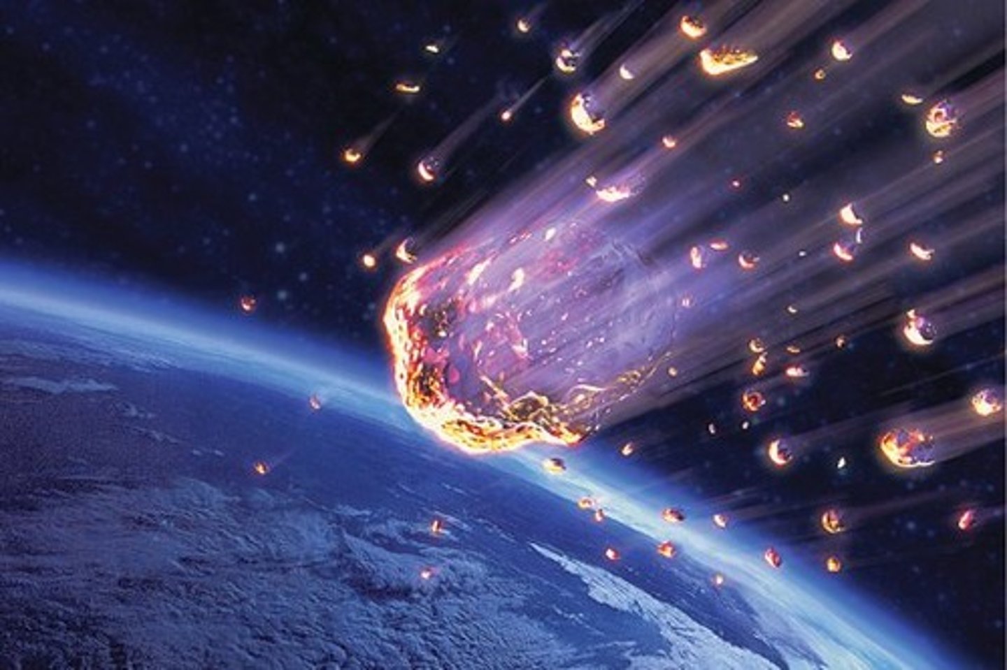 <p>starts just above the stratosphere and extends to 85 kilometers (53 miles) high. Meteors burn up in this layer</p>