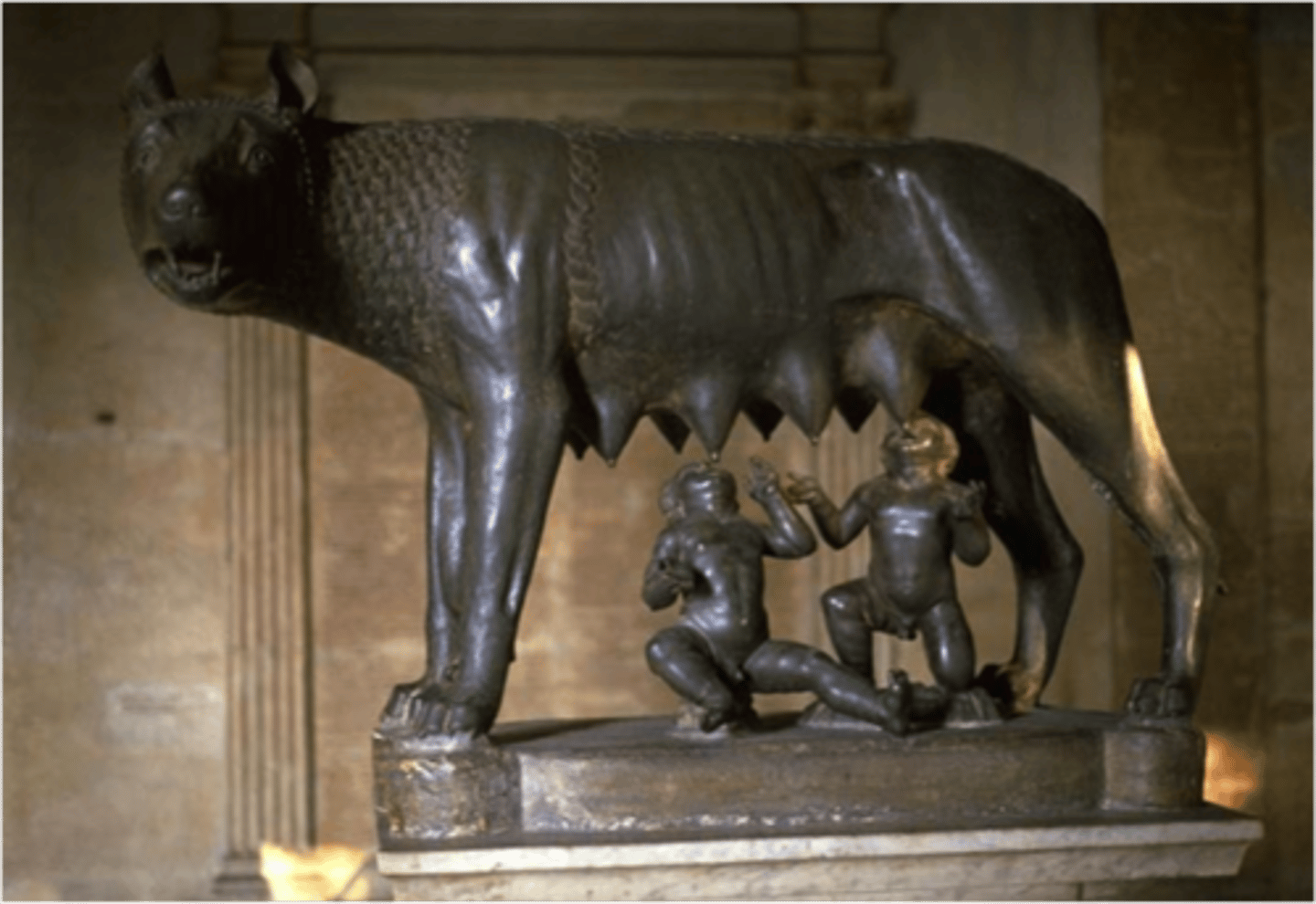 <p>Legendary founding of Rome by Romulus and Remus</p>