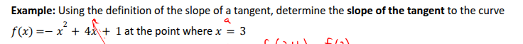 <p>b) determine the equation of the tangent</p>