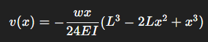 <p>simply supported beams- Uniform load <span><strong><em><span>w</span></em></strong></span></p>