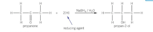 <p>reduced to a secondary alcohol</p>