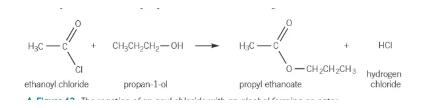 <p>ester + HCl </p>