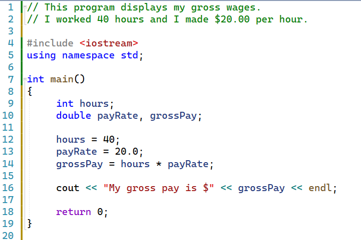 <p>Given the following program, which line(s) cause(s) output to be displayed on the screen?</p>