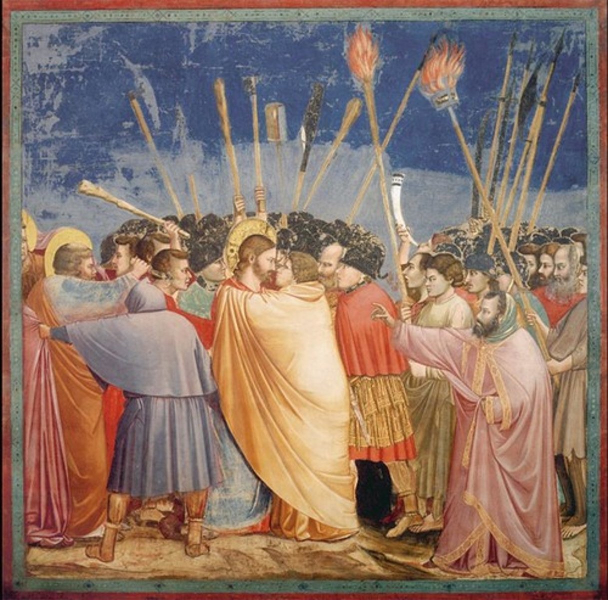 <p>Džoto di Bondone: Jūdas skūpsts</p>