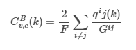 <p>Calculated using Freeman’s normalised betweenness centrality for edges.</p><ul><li><p>q<sup>ij</sup>(k) - the number of shortest paths between v<sup>i</sup> and v<sup>j</sup> running through the vertex/edge k (v<sup>k</sup> or e<sup>k</sup>)</p></li><li><p>G<sup>ij</sup> is the total number of shortest paths between vertices v<sup>i</sup> and v<sup>j</sup>.</p></li><li><p>F is a normalisation factor valued F = (|V| - 1)(|V| - 2) in cases of vertices and F = |V|(|V| - 1) in the case of edges</p></li></ul><p></p>
