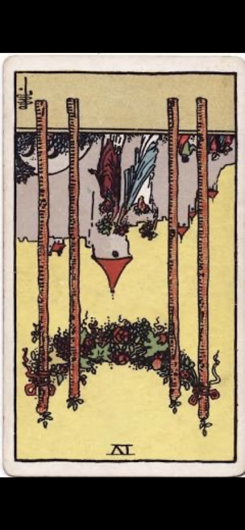 <p>Four of Wands</p>