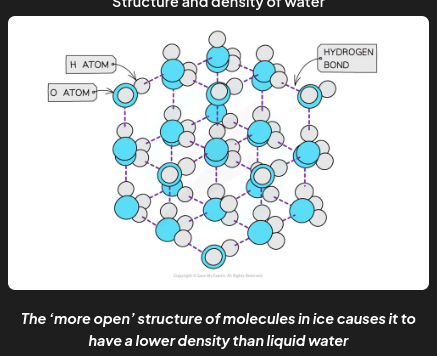 <p>properties of water - density </p>
