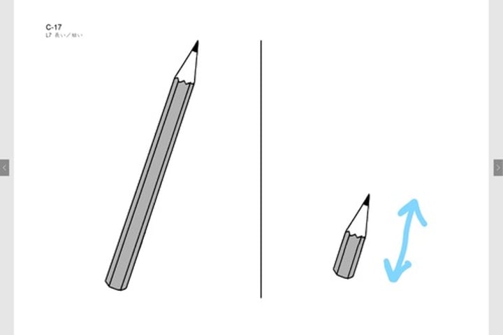 <p>みじかい<br>short</p>