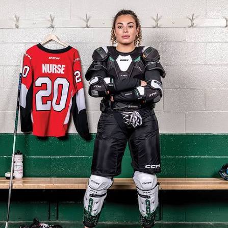 <p>I put on/he puts on</p><p>I put on equipment for hockey</p>